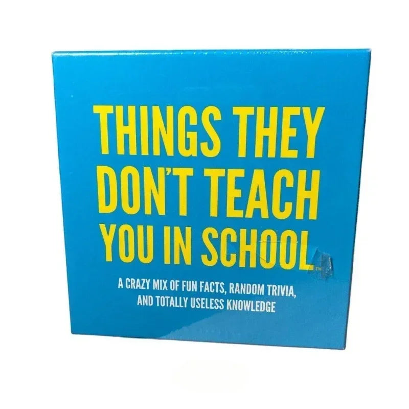 Things They Don't Teach You in School Trivia Card Game Board games