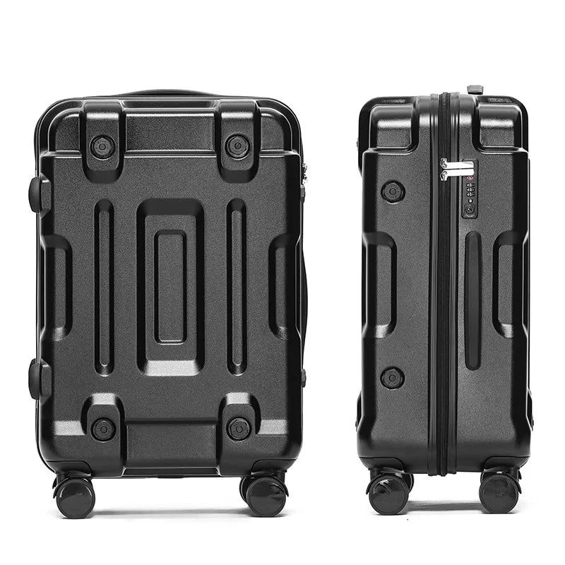 Trolley suitcase for boys with large capacity strong thick durable 20/24/28 inch travel luggage silent shockproof boarding case - KIMLUD