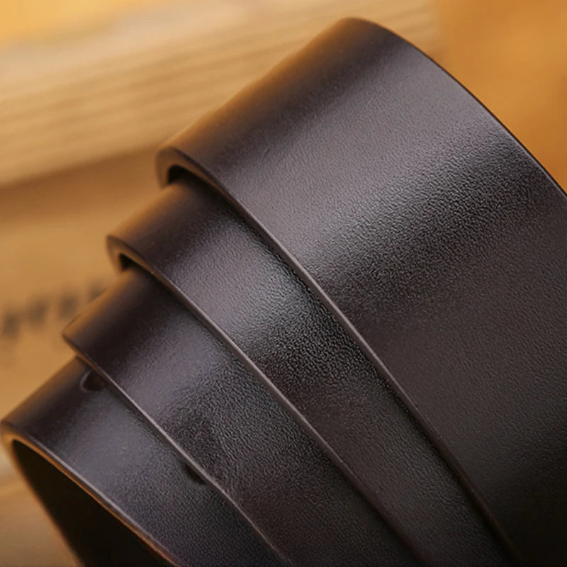 100% Real Genuine Leather Belt for Men Luxury Brand Designer High Quality Alloy Pin Buckle Belts for Jeans Business 2023 Cowskin