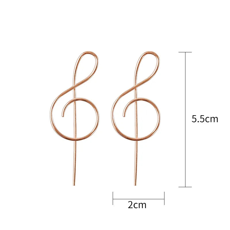 KIMLUD, 2021 Trendy Music Symbol Earrings for women Simple Treble Clef Note earrings fashionTemperament Female, KIMLUD Womens Clothes