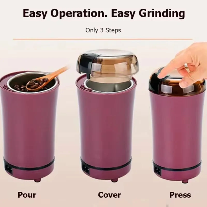 Coffee Grinder Stainless Steel Nuts Beans Grains Mill Herbs Electric Grinding Machine Multifunctional Coffee Bean Grinding NEW