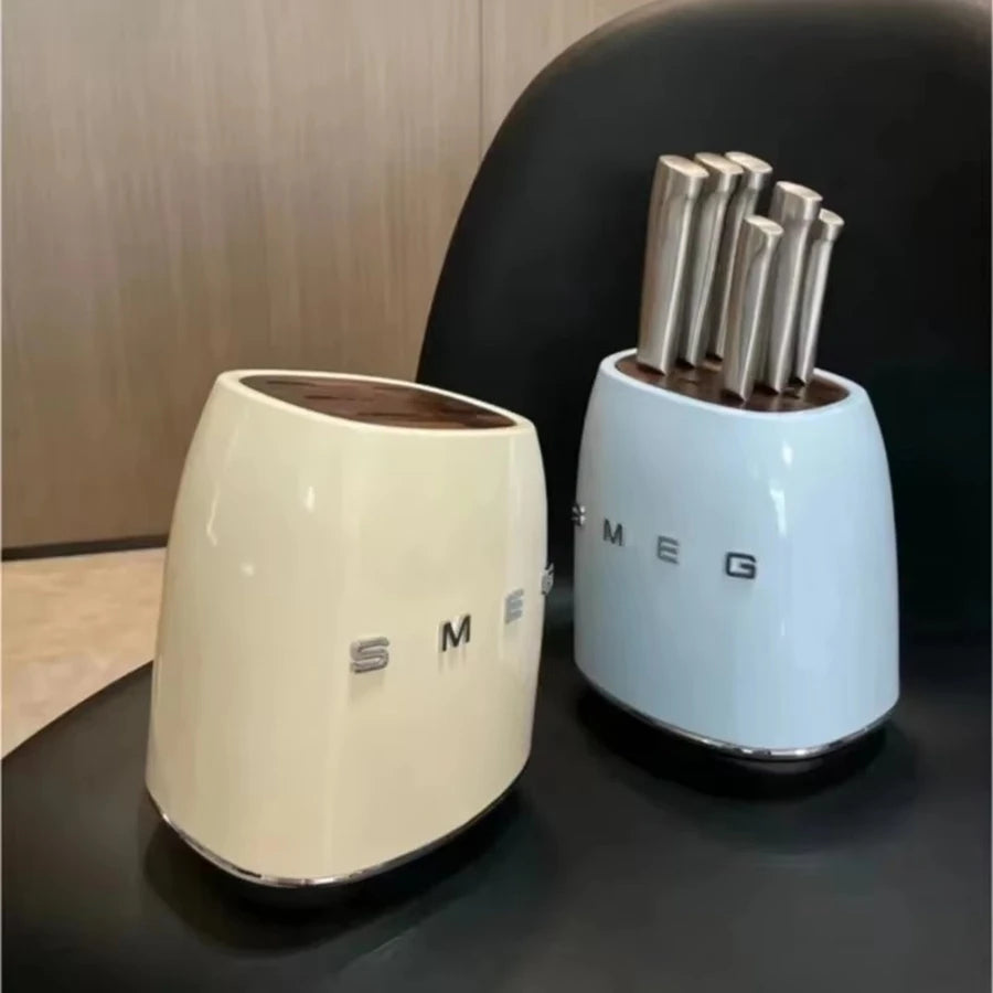 Smeg Vacuum cup Luxury Retro Design Knife Holder Not Include Knives High-quality Kitchen Tool Kitchenware Carrier Home Water cup