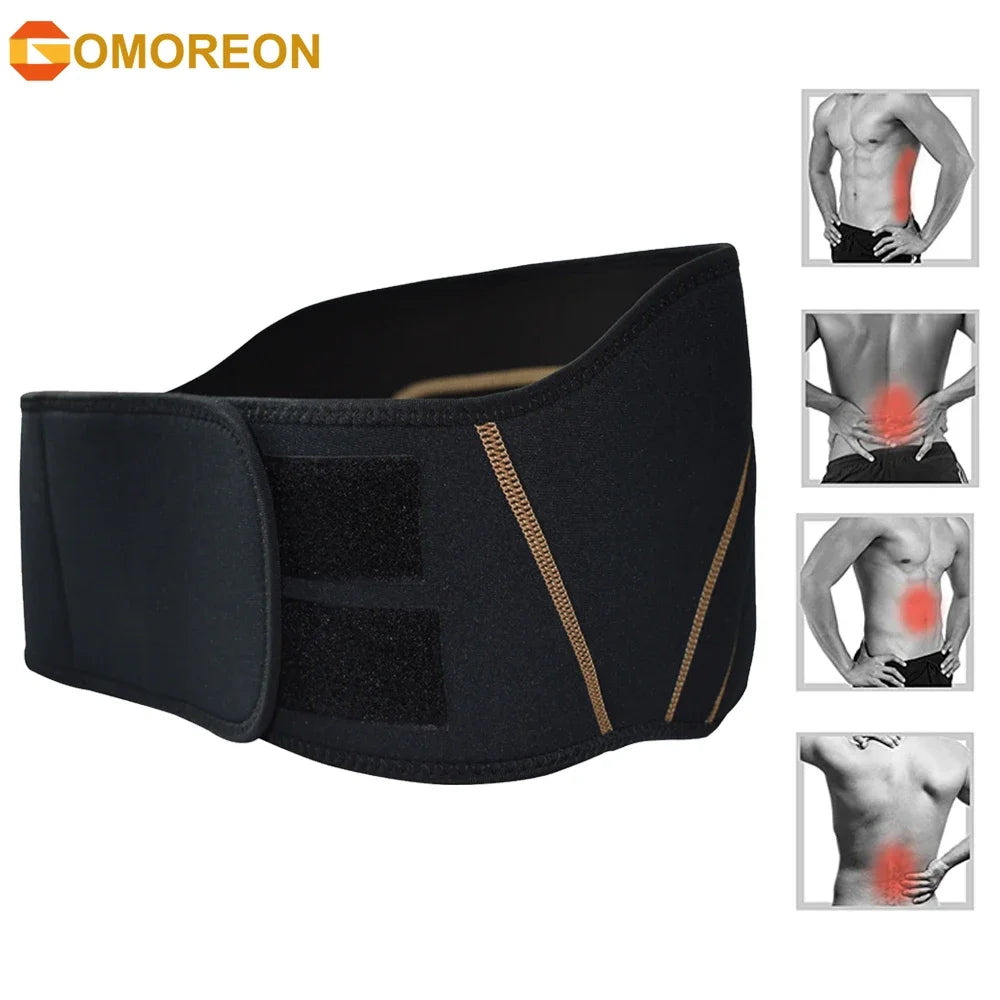 KIMLUD, GOMOREON Back Brace - Copper Infused Lower Lumbar Support Belt. Relief for Muscle & Ligament Strain, Arthritis- Fits Men & Women, Default Title, KIMLUD APPAREL - Womens Clothes