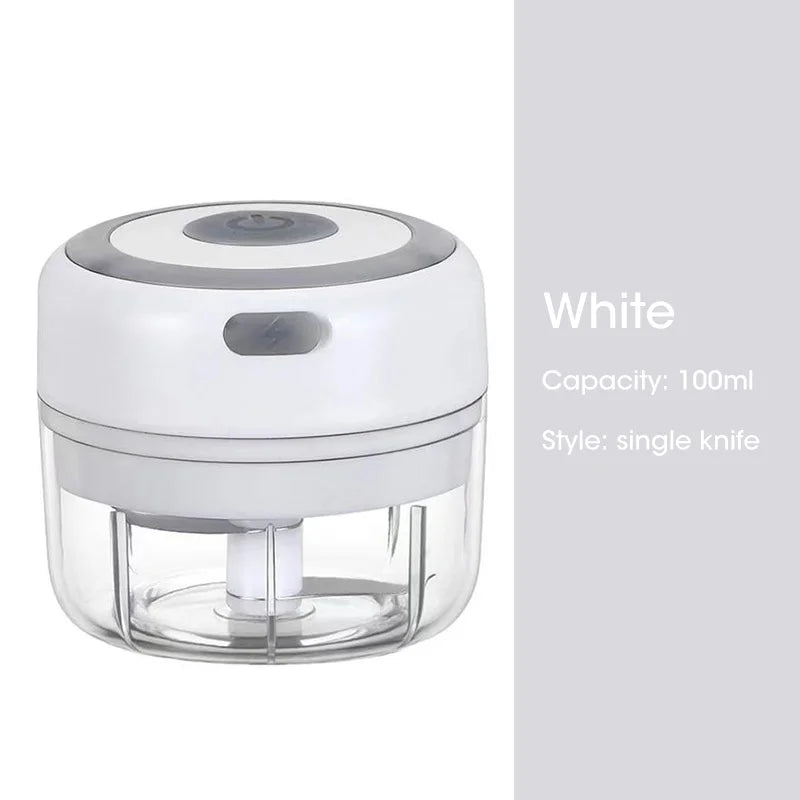 100/300mL Mini Electric Garlic Chopper USB Charging Ginger Masher Machine Sturdy Durable Chili Vegetable Crusher Kitchen Tool