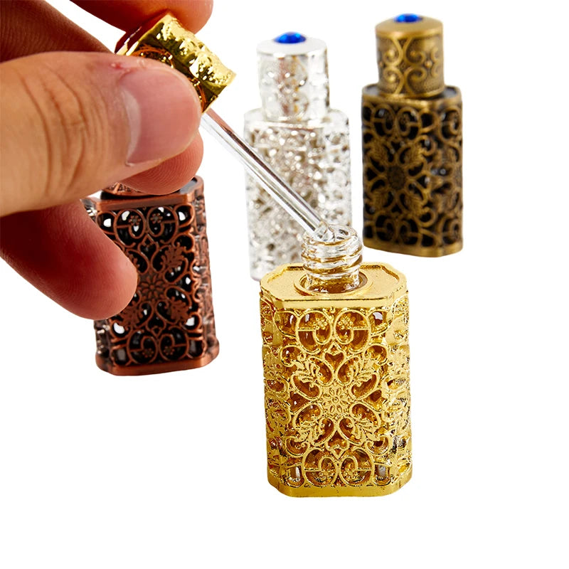 Luxury 3ml Mini Antiqued Perfume Refillable Bottle Arab Style Essential Oils Atomizer Perfume Spray Bottle