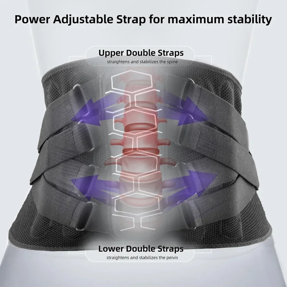 KIMLUD, 1PCS Back Brace for Lower Back Pain,Lumbar Support Belt for Men Women,Bionic Spine Design Back Brace for Sciatica Herniated Disc, KIMLUD Womens Clothes