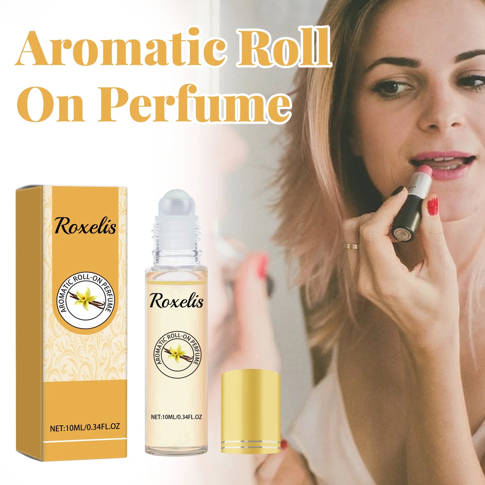 Roxelis Ball Bearing Perfume Natural light fragrance Arab Perfumes Body Wrist Unique Fragrance Elegant Release Charm 0.34 OZ