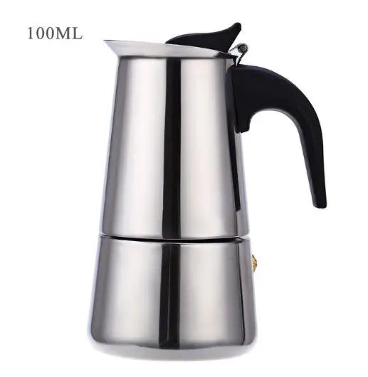 2/4/6/9 Cups Coffee  Pot Stainless Steel Mocha Espresso Latte Stovetop Filter Moka Coffee Maker Coffee Pot for Kitchen WF1111