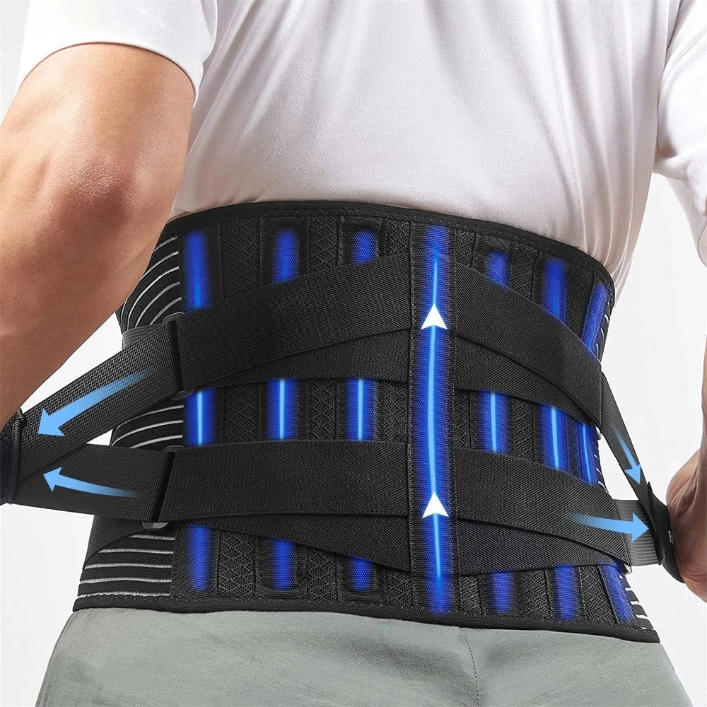 KIMLUD, Adjustable Back Lumbar Support Belt Double Pull Medical Waist Orthopedic Brace Spine Relaxed Decompression Anti-skid Breathable, Back Lumbar Belt / M, KIMLUD APPAREL - Womens Clothes