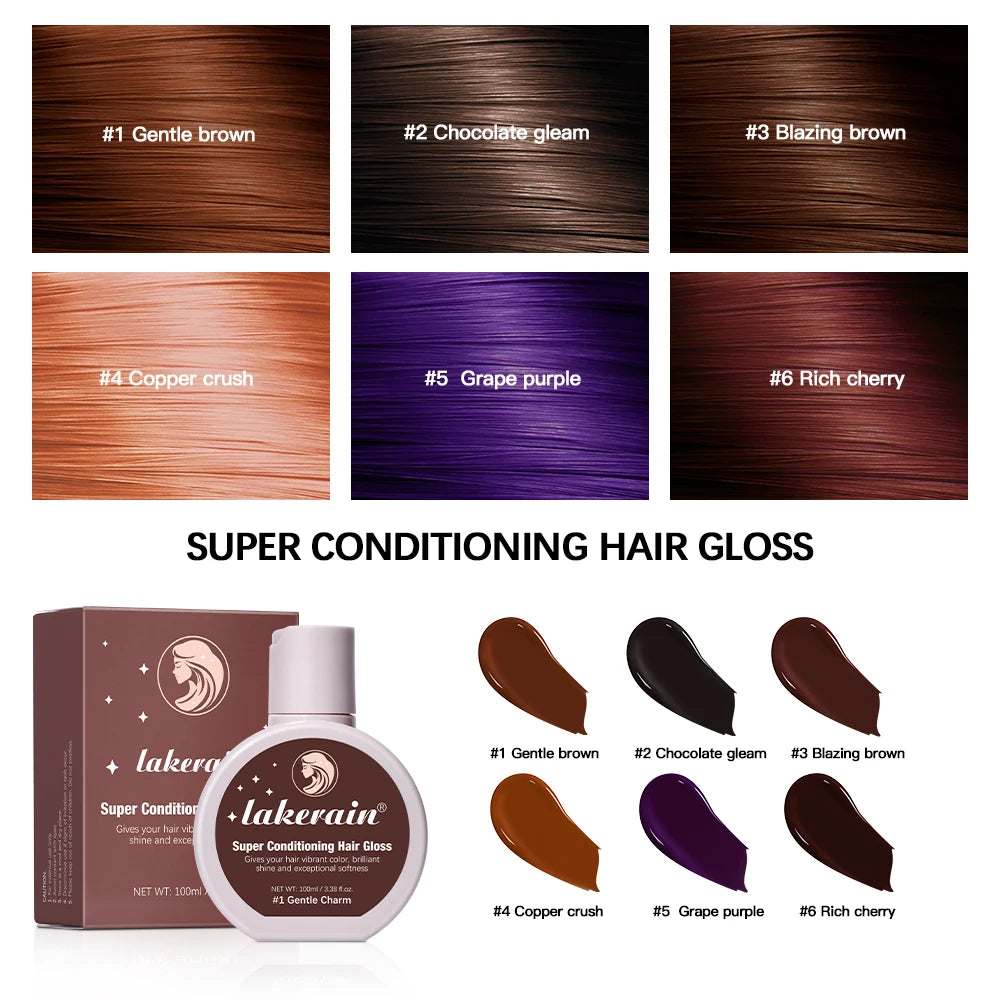 Hair Glaze Super Gloss Color Conditioning Gloss Rinse Out Semi-Permanent Hair Gloss that Enhances Color Nourish and repair Easy