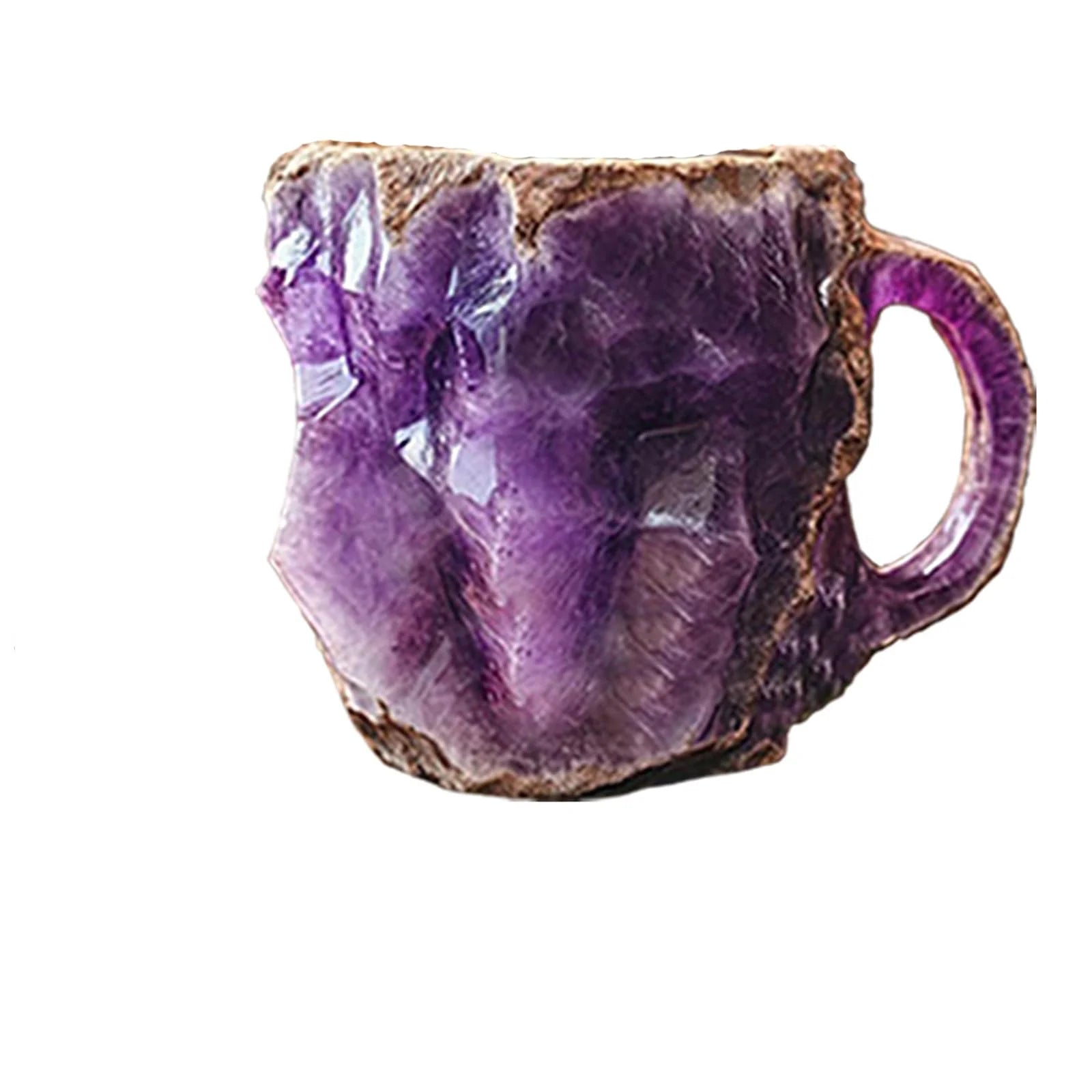 KIMLUD, Mineral Crystal Coffee Mug, 2024 New Multi Colour Natural Mineral Crystal Coffee Mug, Colourful Elegant Birthday Gift for Home, PURPLE / 301-400ml, KIMLUD APPAREL - Womens Clothes