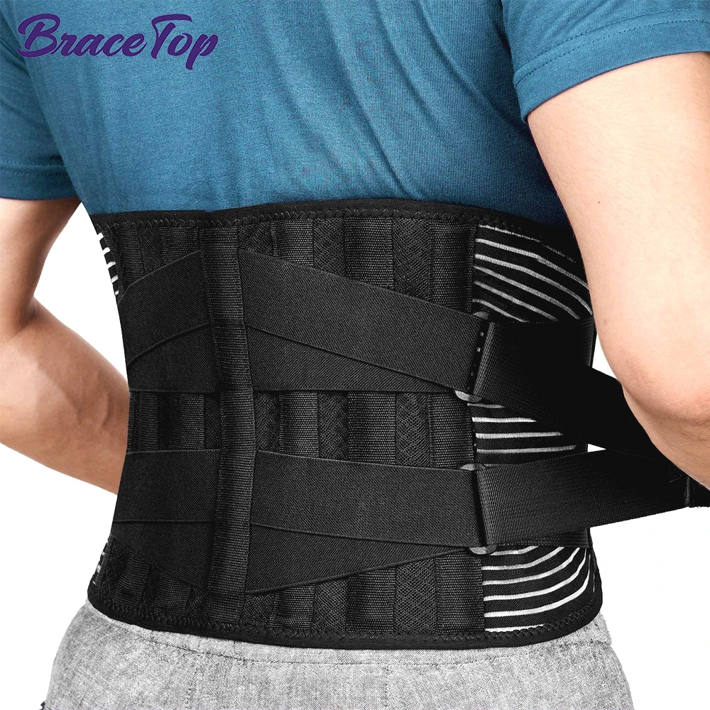 KIMLUD, S-3XL Sports Lower Back Brace with 6 Stays Anti-skid Orthopedic lumbar Support Breathable Waist Support Belt for Gym Pain Relief, without lumbar pad / L, KIMLUD APPAREL - Womens Clothes