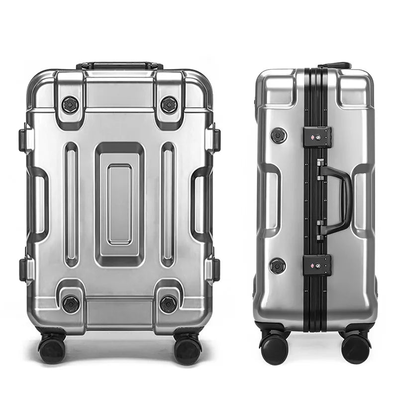 Trolley suitcase for boys with large capacity strong thick durable 20/24/28 inch travel luggage silent shockproof boarding case - KIMLUD