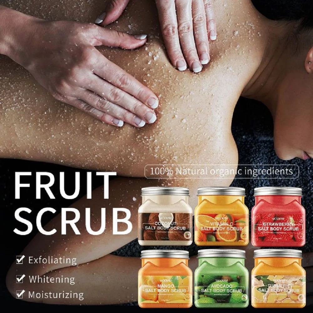 Natural Body Exfoliator Moisturizing Fruit Bath Body Scrub for Nourishing Essential Body Care