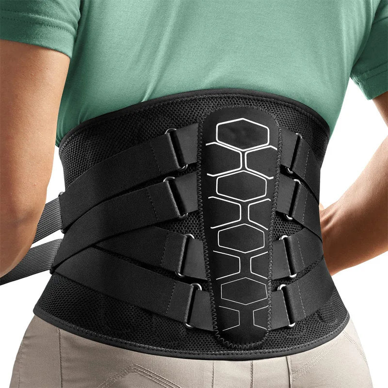 KIMLUD, Back Brace for Lower Back Pain Relief with Pulley System,Lumbar Support Belt for Men & Women with Lumbar Pad, Ergonomic Design, black / S, KIMLUD APPAREL - Womens Clothes