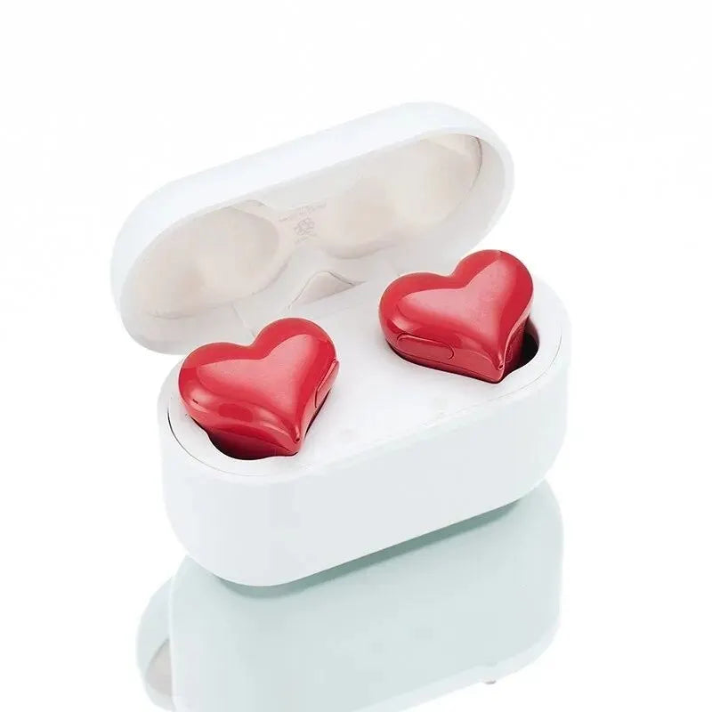 AX30 New Heart Shaped Wireless Design Girls In Ear Wireless Bluetooth Earphones Cute And Fashionable Appearance - KIMLUD