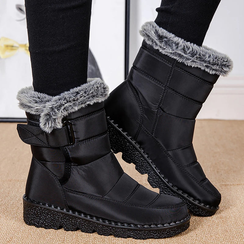 Boots Woman Snow Fashion Woman Shoes Platform Shoes Women New Mid Women's High Boots 2025 Trend Botas Mujer Winter Boots Women