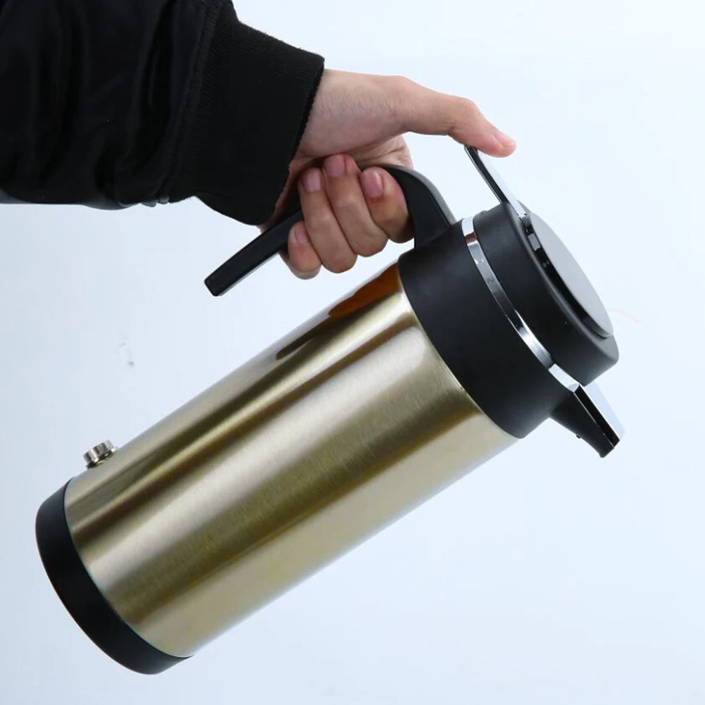 300/1200 ML Travel Electric Kettle Car Hot Kettle Car Truck Water Heater Large Capacity 12/24 V Auto Shut Off Fast Boiling