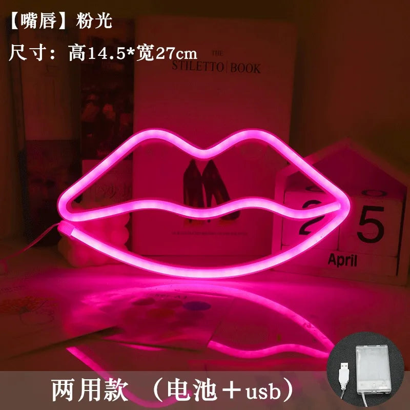 Love LED Neon Sign Light Glowing Valentine's Day Propose Festival Decoration Neon Lamp For Home Party Decor Adult Gift