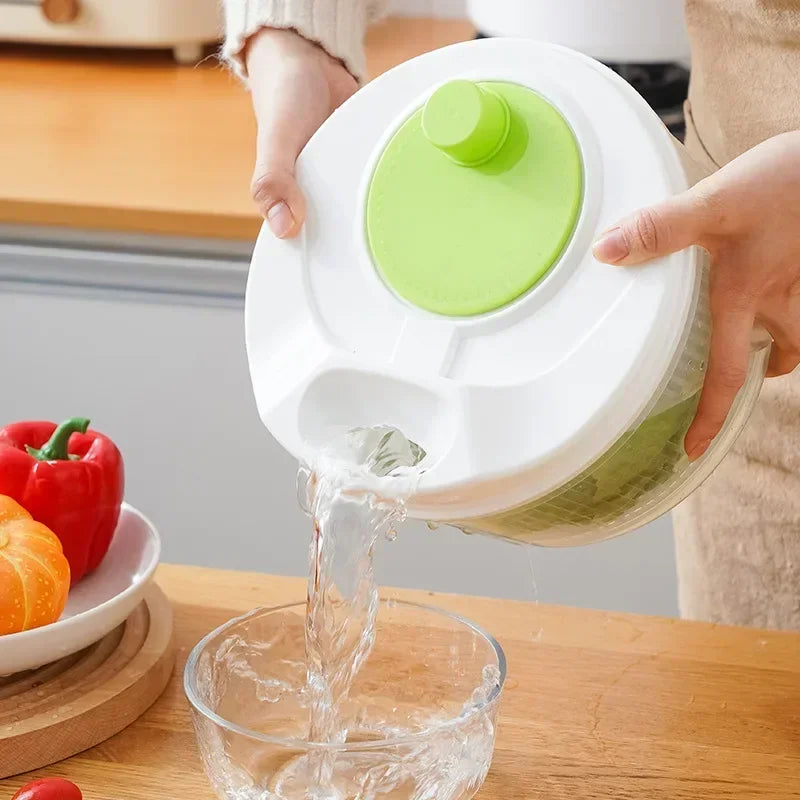 1pc Vegetable Washer Salad Spinner Dryer Drainer Crisp Filter for Washing Dry Leafy Greens Kitchen Tools Salad Spinner