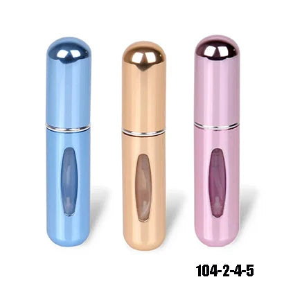 5ml Multi Color Aluminum Mini Perfume Bottle with Spray Pump Portable Empty Refillable Atomizer Bottle for Travel Essential - KIMLUD