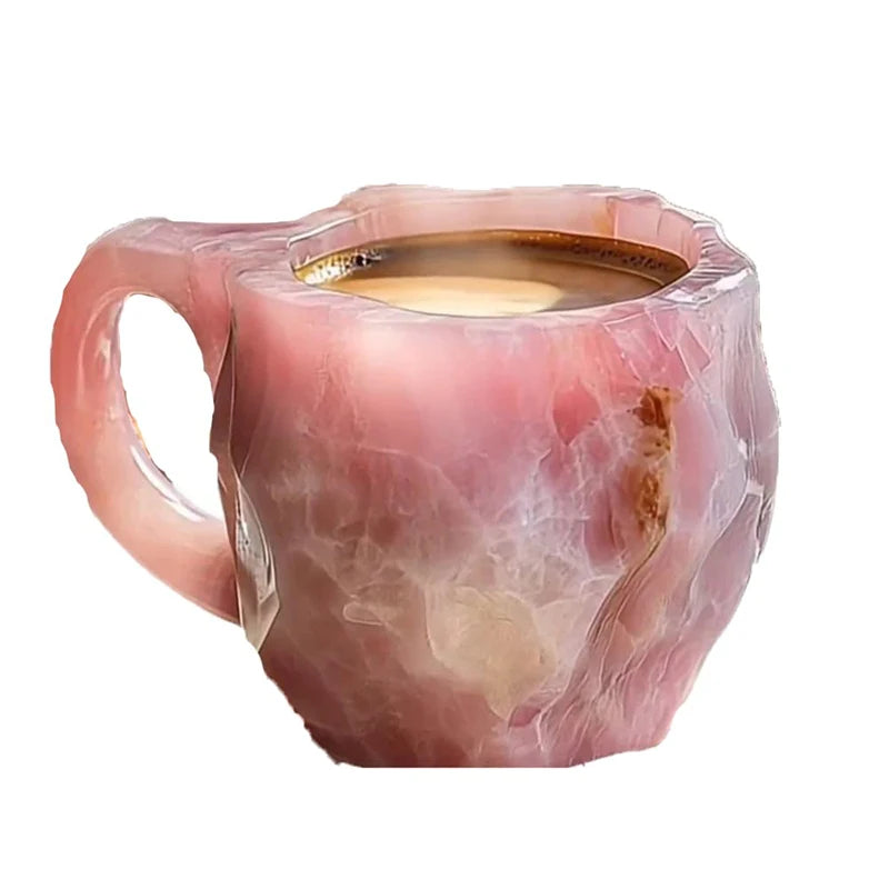 New Mineral Crystal Coffee Mugs Elegant Luxury Mineral Large Capacity Drinkware Tea Cup Ware Resin Gift Household Necessities