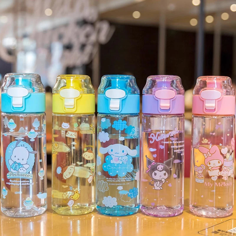 KIMLUD, MINISO 550ML Bottle Water Sanrio Anime My Melody Portable Drinking Cup With Kuromi Outdoor Sports Fitness Travel Water Bottle, KIMLUD Womens Clothes