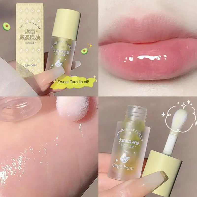 Fruity Crystal Jelly Lip Oil Lipstick Clear Lip Plumper Serum Tint Lips Care Makeup Korea Cosmetics Lip Honey Waterproof Mirror