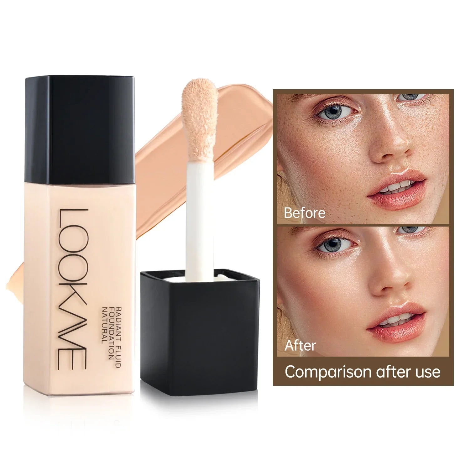 21g Liquid Foundation Long Lasting Full Coverage Matte Moisturizing Eveness Dark Beige Concealer Cream Base Makeup Cosmetics