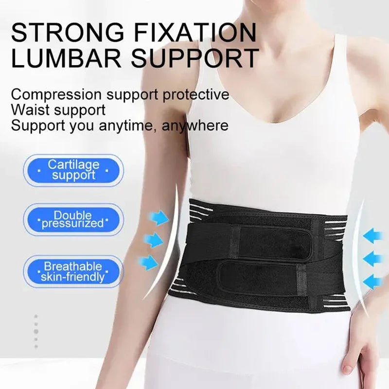 KIMLUD, Back Brace Adjustable Waist Belt Support Brace for Lumbar Trainer Sweat Belt for Sports New Assistance Waist Cushion, KIMLUD Womens Clothes