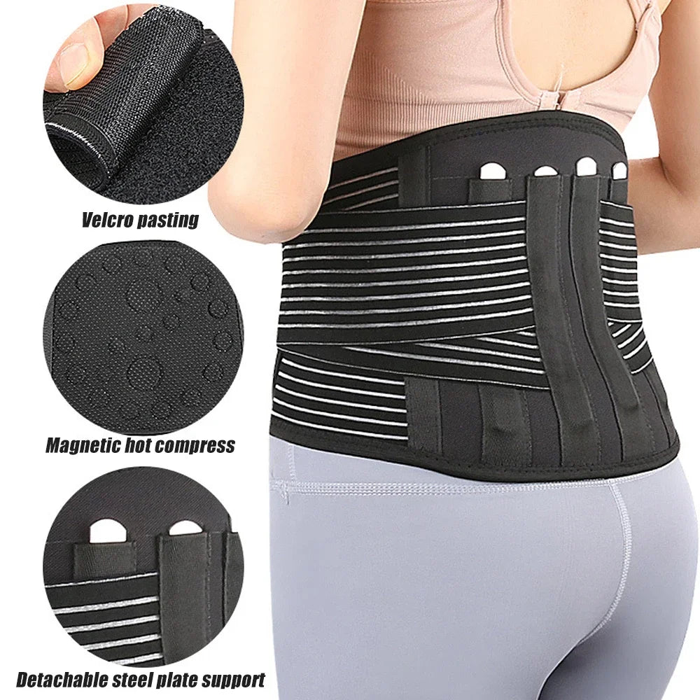 KIMLUD, 1PCS Self-heating Lumbar Pain Magnet Belt - Thermal Magnetic Therapy Tourmaline Lower Back Waist Support Belt Brace for Sciatica, KIMLUD Womens Clothes