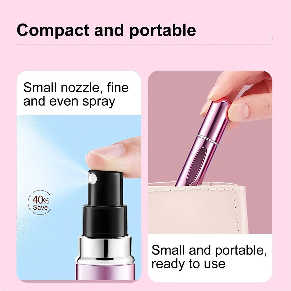 KIMLUD, 5ml Perfume Atomizer Portable Liquid Cosmetics Containers Traveling Mini Alcochol Perfume Refillable Bottles Empty Spray Bottle, KIMLUD Womens Clothes