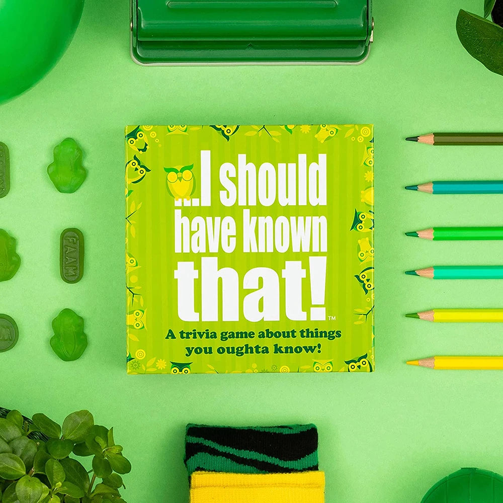 KIMLUD, I should have known that! Card Game Green board game 110 cards with more than 400 questions about things that you should know, KIMLUD Womens Clothes