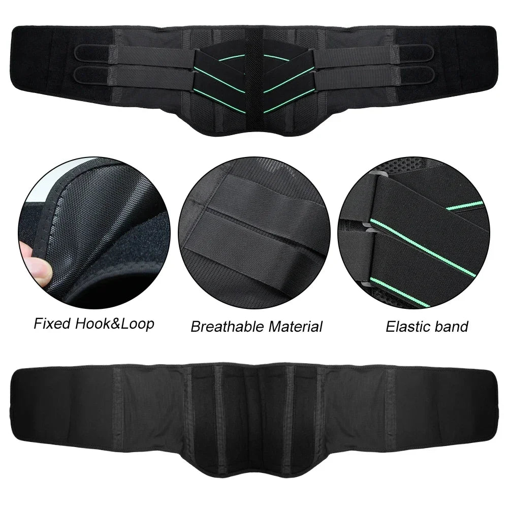 KIMLUD, Double Pull Back Lumbar Support Belt Waist Orthopedic Corset Men Women Spine Decompression Waist Trainer Brace Back Pain Relief, KIMLUD Womens Clothes