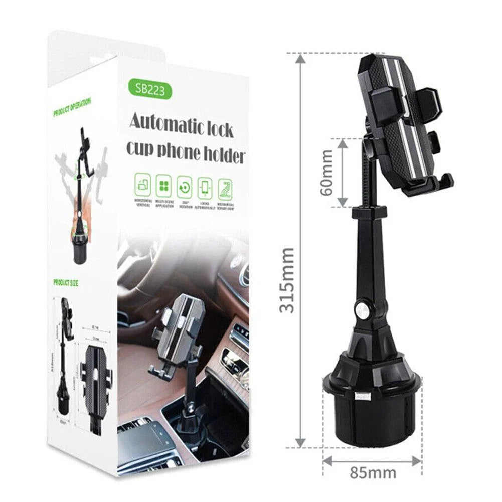 Adjustable Car Cup Holder Cellphone Mount Stand Universal Car Water Cup Holder Mobile Cell Phone Bracket Support For Iphone 13