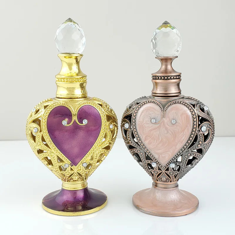 12ml Love heart Perfume Bottle Arab Style Essential Oils Dropper Bottle Container