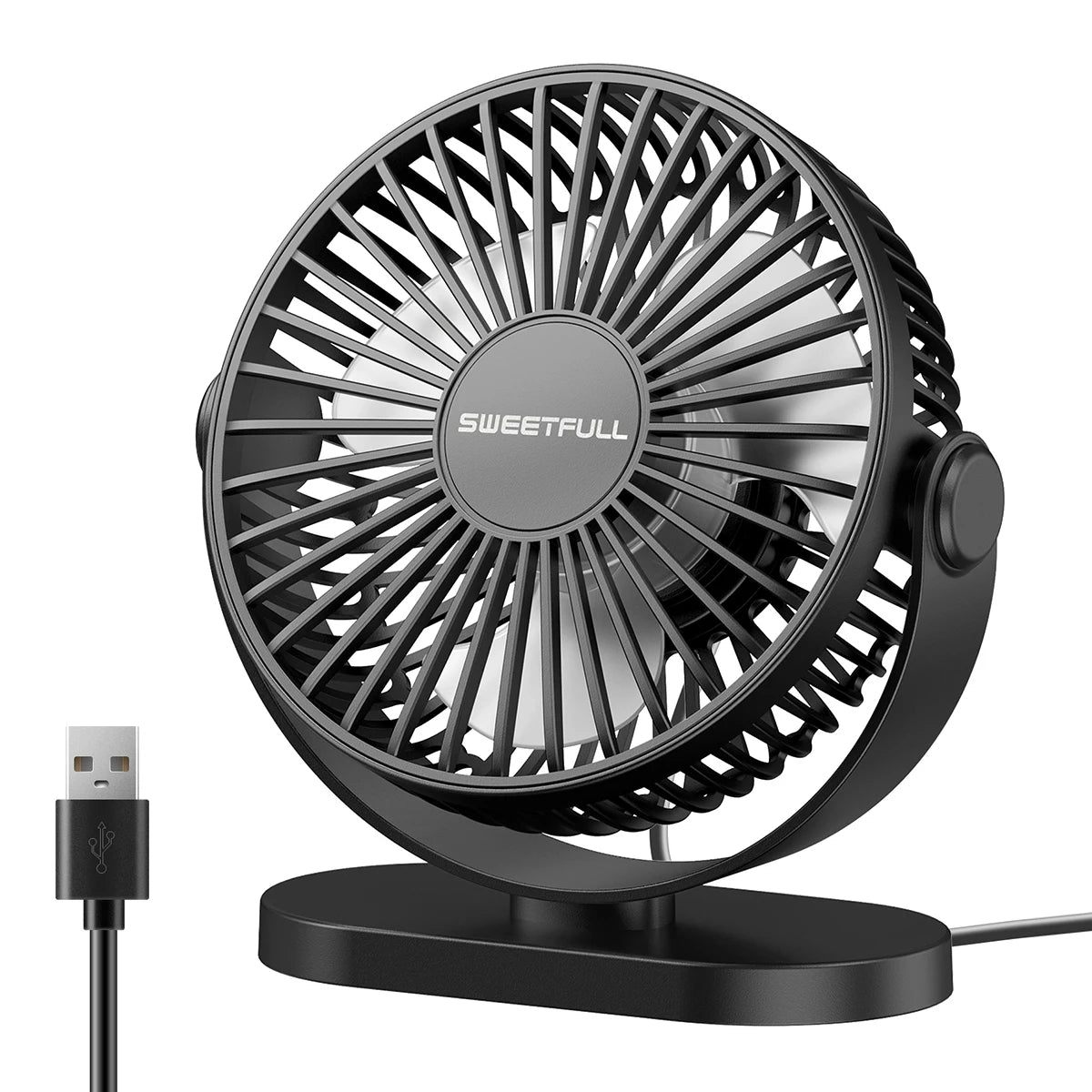 Mini USB Desktop Fan Portable Hook up Fan Desktop Office USB Quiet Cooling Fans Three Speed Adjustment Suitable For Home Office - KIMLUD