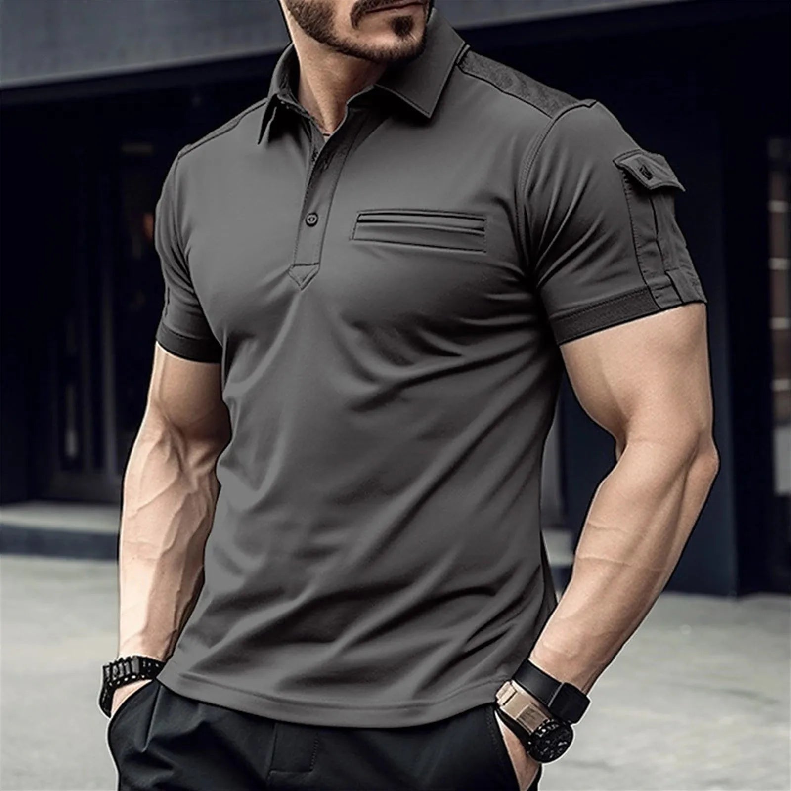 KIMLUD, Men'S Fashion Spring And Summer Casual Short Sleeved Thin Tee Shirts Men Big & Tall T Shirts for Men Big & Tall Shirts for Men, Grey / S / United States, KIMLUD APPAREL - Womens Clothes