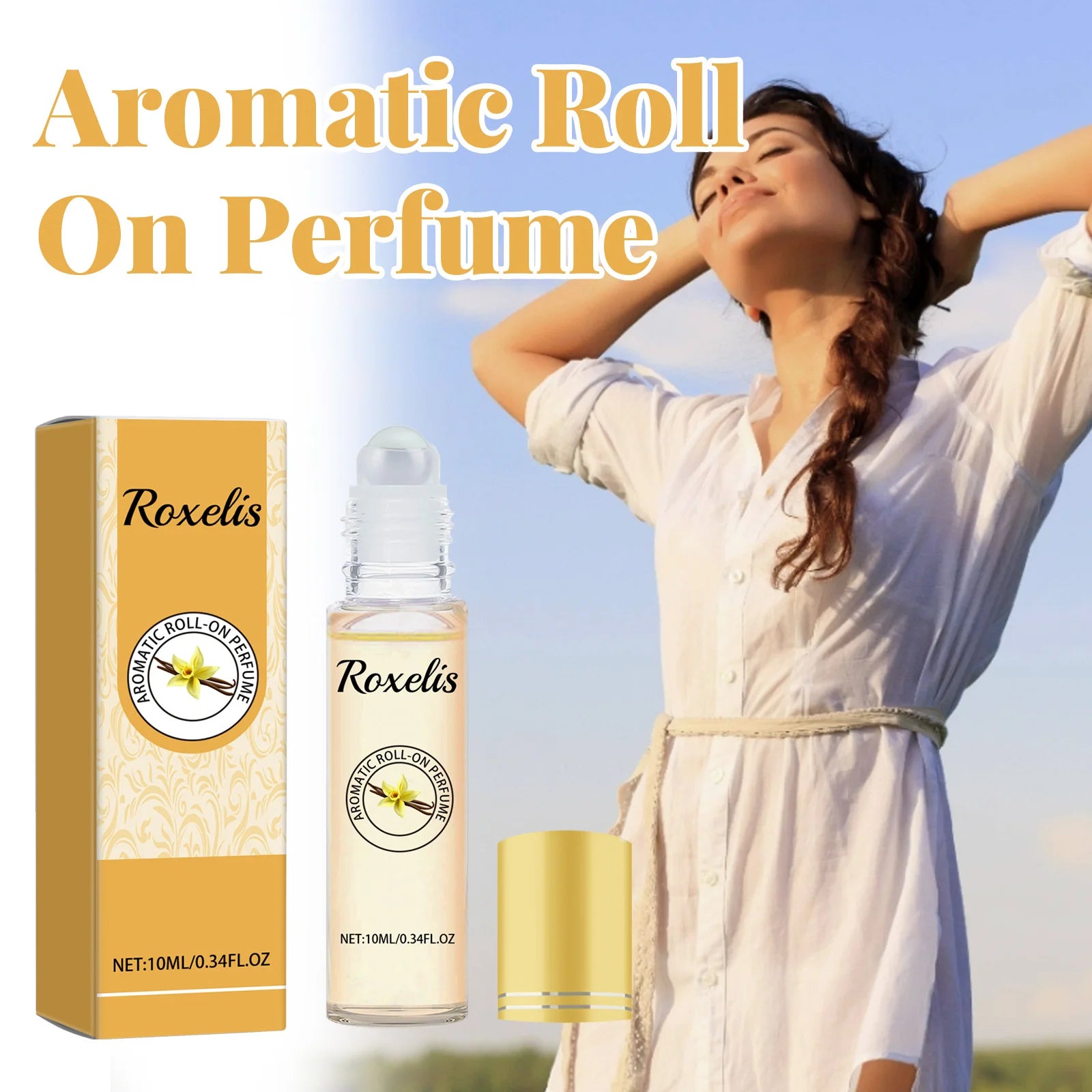 Roxelis Natural light fragrance Arab Perfume Body For Women To Remove Body Odor Body Balm Ball Bearing Wrist Unique Fragrance