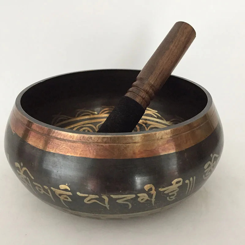 Nepal Tibetan Bowl Himalayan Buddhist Yoga Meditation Singing Bowl Fengshui