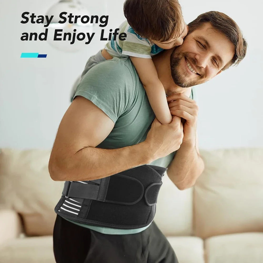 KIMLUD, Back Brace for Lower Back Support Pain Relief for Women Men,Breathable Lumbar Support Belt with Big Lumbar Support Pad for Home, KIMLUD Womens Clothes