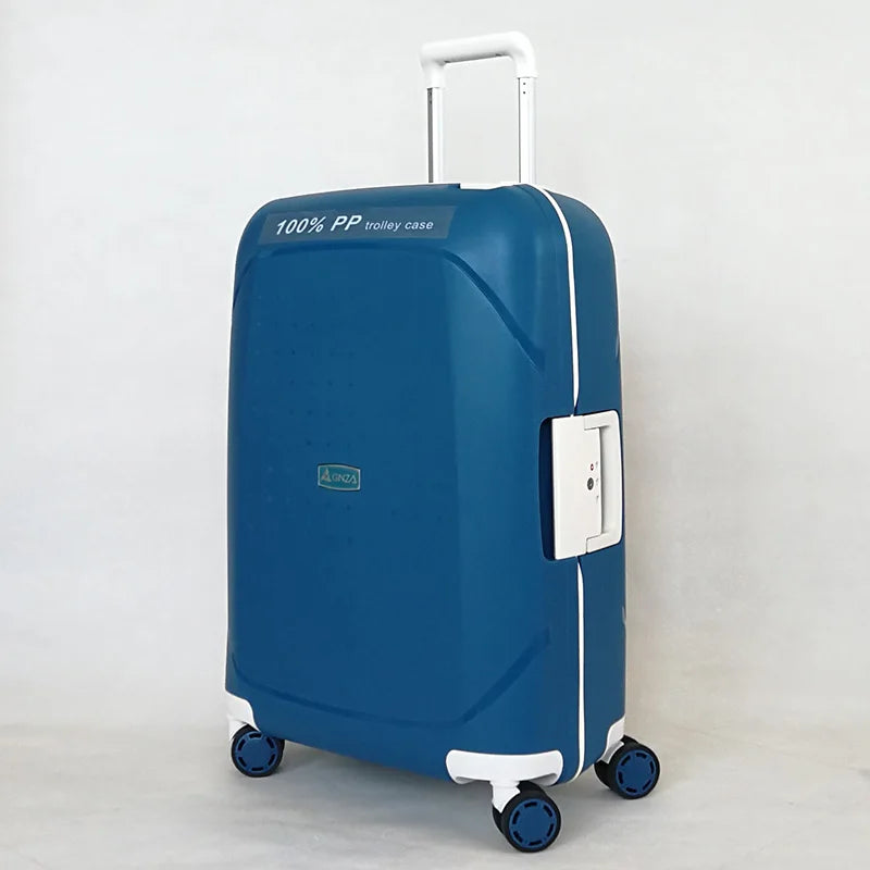 KIMLUD, Lightweight Luggage  PP Password Trolley Case Unisex Suitcase 20/24/28 inch Cabin Carry on Travel Bag Rolling Luggage Suitcases, blue / 20Inches 500mm, KIMLUD APPAREL - Womens Clothes