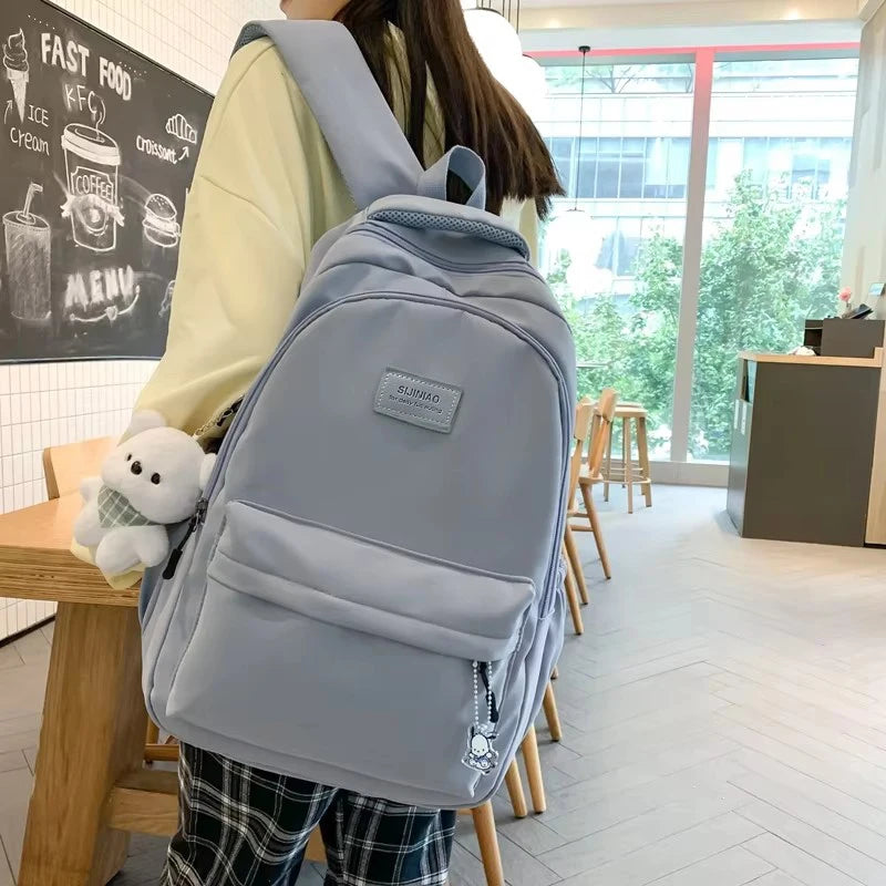 KIMLUD, New Female Fashion Men High Capacity Waterproof College Backpack Trendy Women Laptop School Bags Cute Girl Travel Book Bag Cool, KIMLUD Womens Clothes