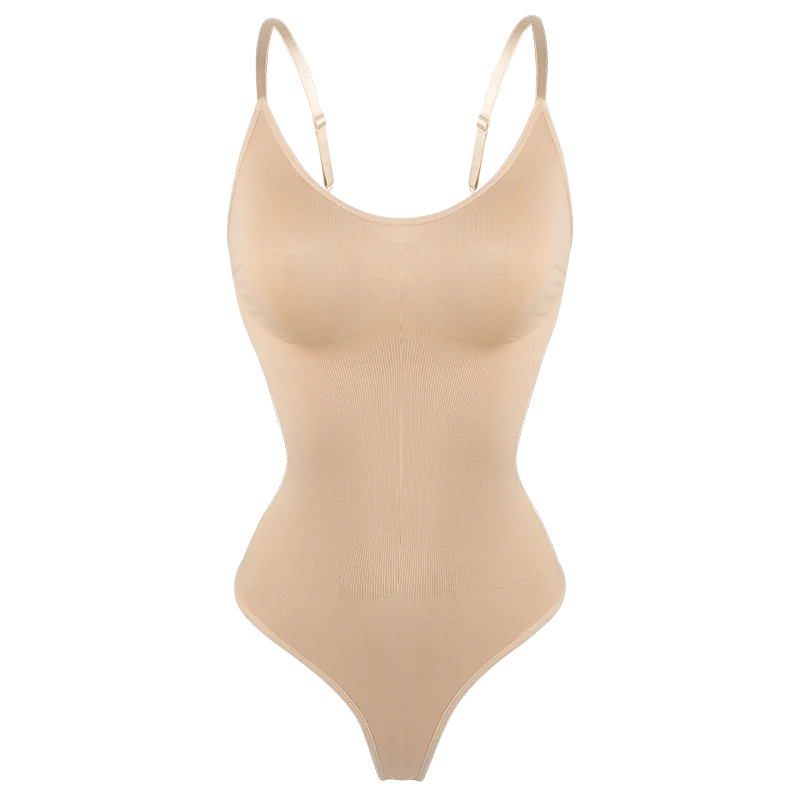 KIMLUD, Bodysuit for Women Tummy Control Backless Shapewear Seamless Thong Body Shaper Tank Top, Beige / S / CHINA, KIMLUD Womens Clothes