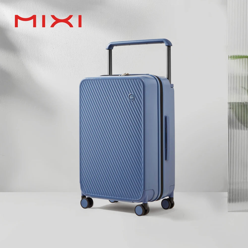 Mixi Wide Handle Travel Luggage Suitcase Rolling Spinner Wheels Hardside PC TSA Lock 20 24 Inch Unisex M9276