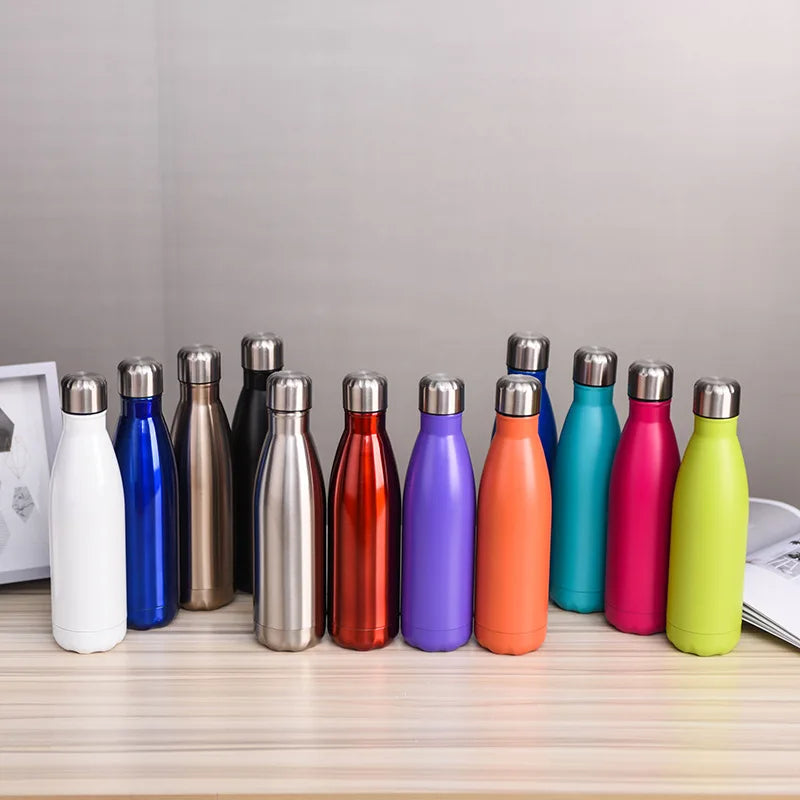 500ml/750ml Double-layer Stainless Steel Insulated Cup, Large Capacity Cola Bottle, Sports Water Cup