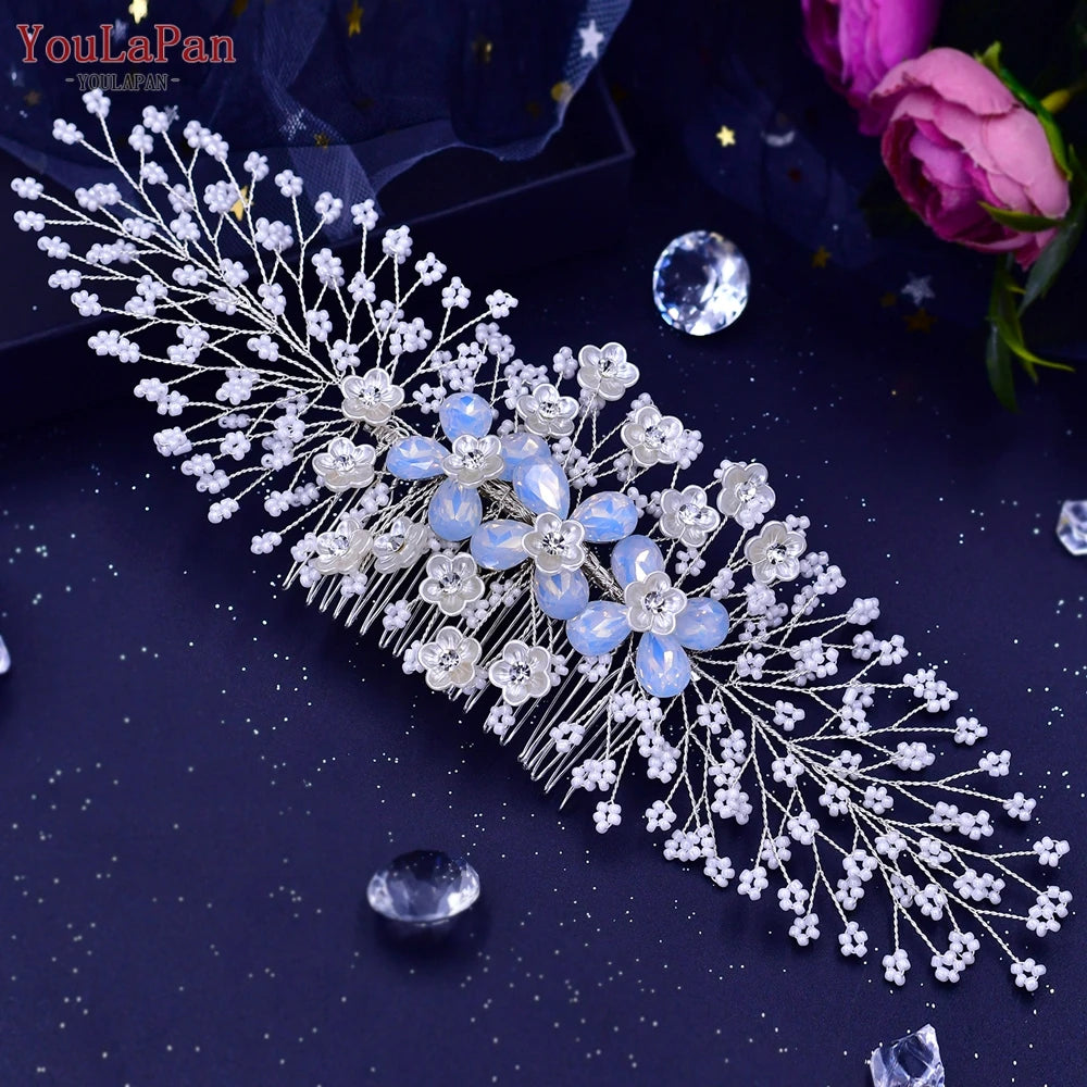 KIMLUD, YouLaPan HP434 Bridal Headband Rhinestone Women Headwear Bride Crowns Tiaras Wedding Hair Accessories Pageant Party Headdress, HP279-S / CHINA, KIMLUD APPAREL - Womens Clothes