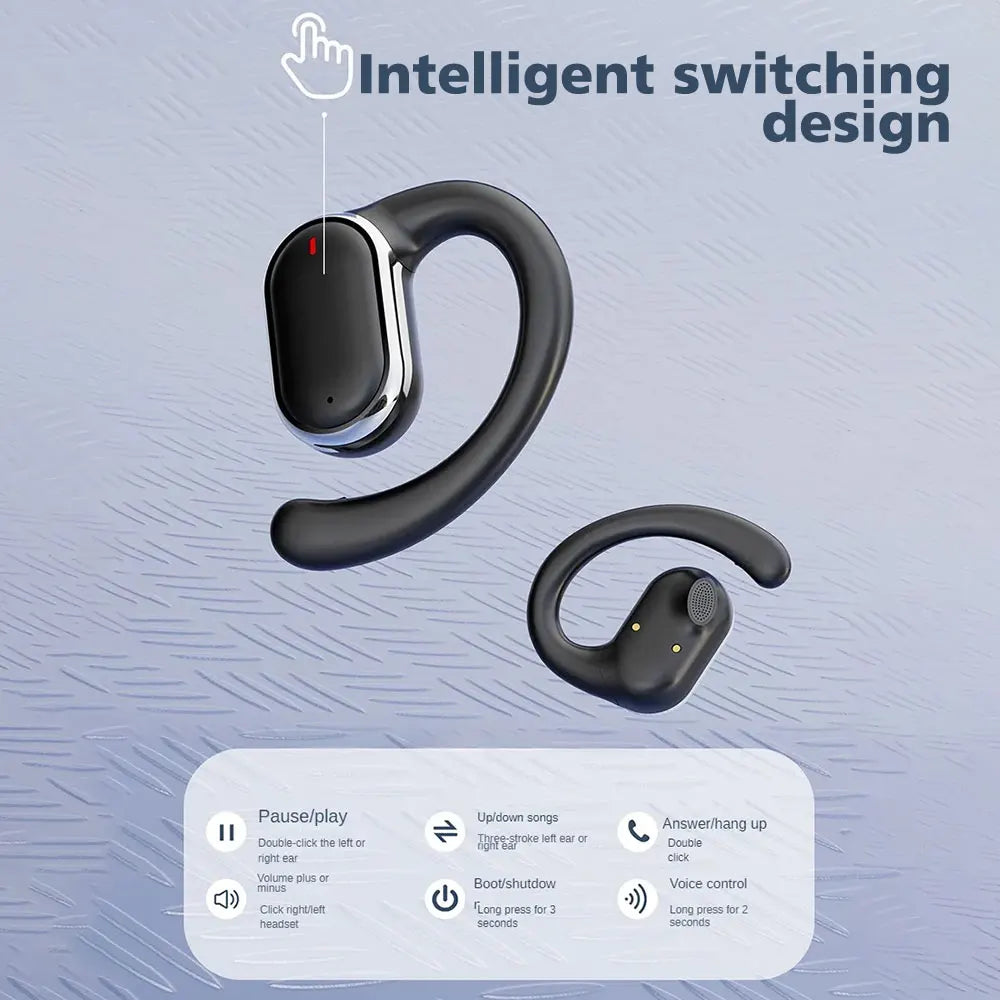 2024 OWS Earhook Earphones Bluetooth 5.3 Low Latency Gaming Sport Headset Waterproof HiFi Stereo Noise Reduction Earbuds