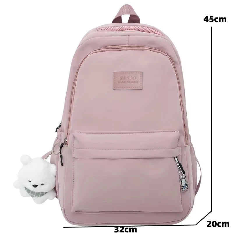 KIMLUD, New Female Fashion Men High Capacity Waterproof College Backpack Trendy Women Laptop School Bags Cute Girl Travel Book Bag Cool, KIMLUD Womens Clothes