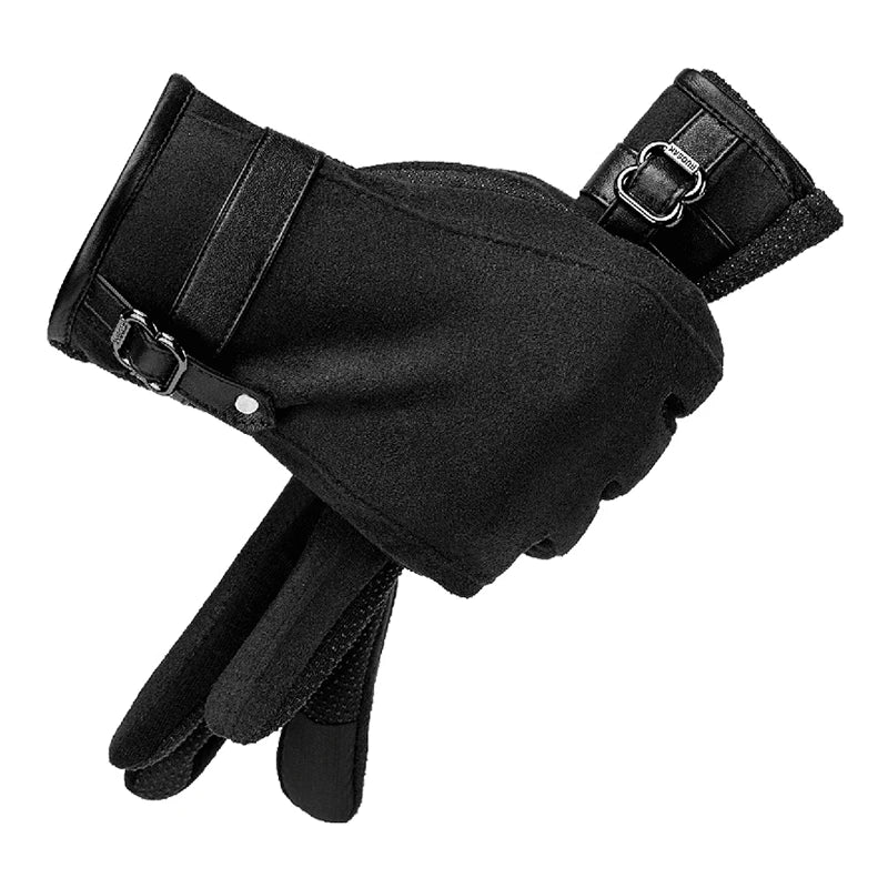 KIMLUD, BISON DENIM Winter Men's Cycling Gloves Outdoor Running Motorcycle Touch Screen Fleece Gloves Non-slip Warm Full Fingers Mittens, KIMLUD Womens Clothes